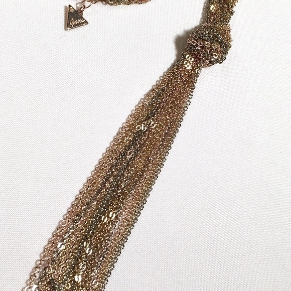 𝅺3/$29! GUESS Twisted Multi-Chain Tassel Necklace - Picture 8 of 8